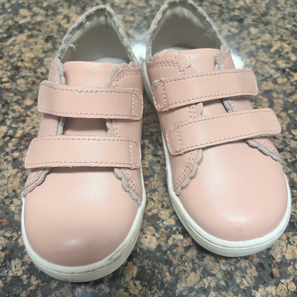 Chic Pink Kids Sneakers with Velcro Straps